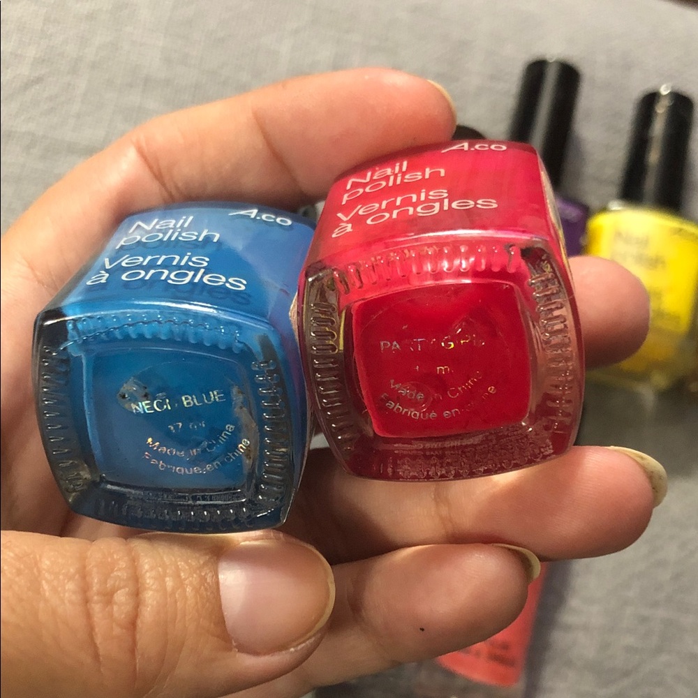 Ardene Vibrant Nail Polish Set - Blue, Pink, Yellow, Gold, Purple, Orange - Picture 2 of 6
